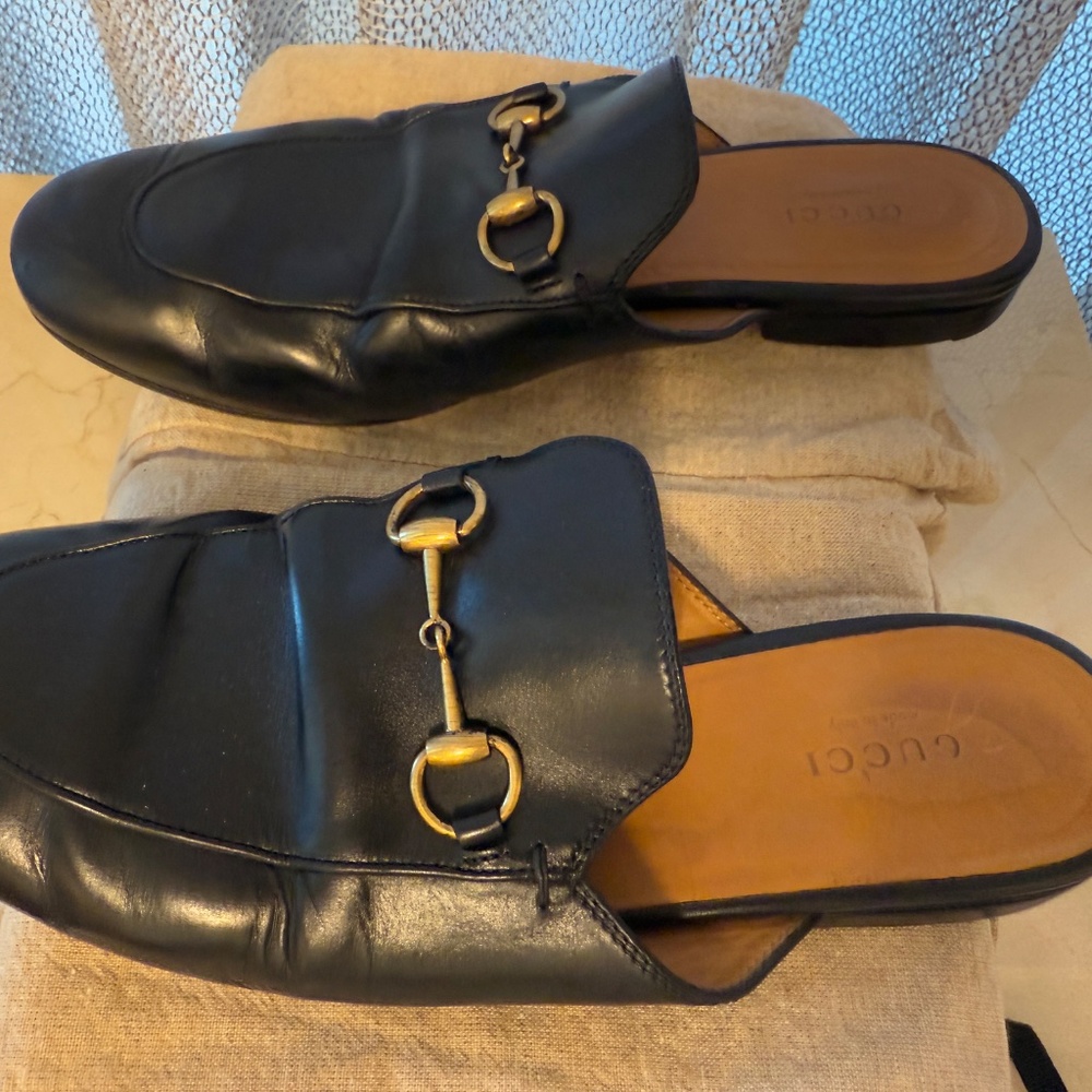 Gucci Princetown Leather Horsebit Mules – Black | Size 38.5 - Picture 2 of 5